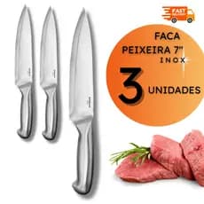 Faca Peixeira 7" 29 cm Peixeiras Açougue Restaurante Buffet