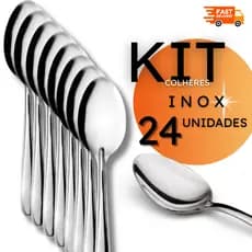 Jogo de Colheres Colher Inox Cozinha Restaurante Festas Buffet