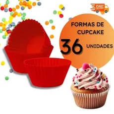 Forminhas de Silicone para Cupcake Mini Bolo Muffin Doces Formas Antiaderentes - 12, 24 ou 36