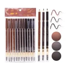 KIT COM 2 UNIDADES LÁPIS 2 EM 1 PARA SOBRANCELHAS LÁPIS COM ESCOVINHA
