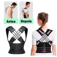 Cinta Colete De Postural Unissex Alivio Dor Ajusta Postura