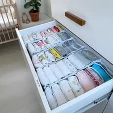 Kit Com 12 Colméias Organizadoras De Gavetas 15x40x10 Bebê