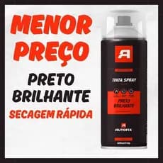 Spray Preto Brilhante 400ml – Alta Qualidade Excelente Cobertura Versátil OK