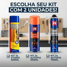 Kit 2 Espuma Expansiva Poliuretano Vários Tamanhos 330 a 750ml