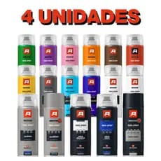 Kit 4 Tinta Sprays de pintura Uso Geral 400ml - Todas Cores