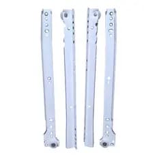 Corrediça branca 35cm trilho para gaveta - 03 pares