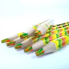 Lápis De Cor Tamanho Jumbo Rainbow Neon Ponta 5.0, Hexagonal
