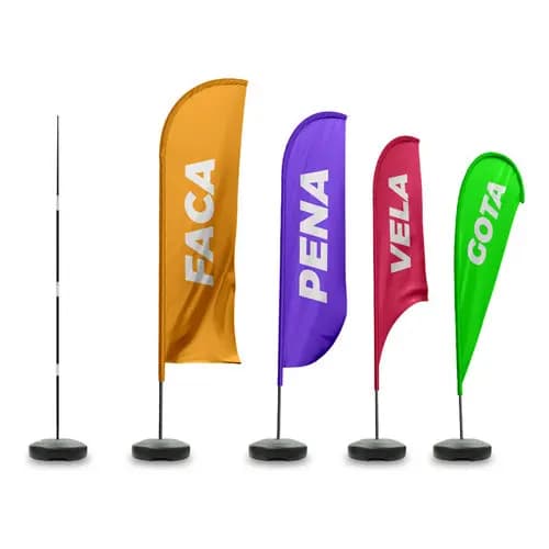 Estrutura de Varetas Para Wind Banner e Flag Banner 3m em Fibra de Vidro Super Resistente