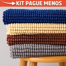 Tapete De Banheiro Microfibra Bolinha Antiderrapante Promoção 40x60 Absorvente Absorção