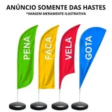 Estrutura de Varetas Para Wind Banner e Flag Banner 2,5m em Fibra de Vidro Super Resistente