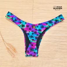 Biquíni Calcinha Fio Dental Moda Praia Avulsa Beachwear UV50+/ Bikini Tanga Fio Dental/Toda Forrada