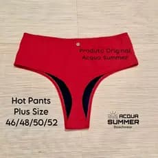 Biquíni Plus Size Calcinha Hot Pants Avulsa Fio Dental/Tanga Cintura Alta Moda Praia Piscina/Bikini