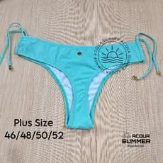 Biquíni Plus Size Calcinha Fio Dental  Lacinhos com Ajuste na Cintura/Tanga Avulsa Moda Praia/Bikini