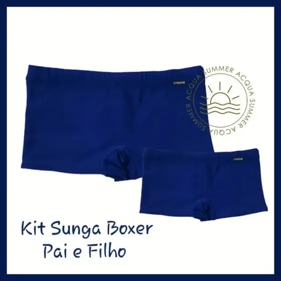 Sunga Boxer Masculina Kit Pai e Filho /Calção de Banho