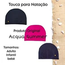 Touca para Natação, Hidroginástica Unissex em Tecido UV50/Tamanho Infantil Adulto, Plus Size/Forrada