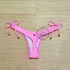 Biquíni Calcinha de Lacinhos Avulsa Moda Praia Piscina/Bikini com Ajuste na Cintura/Tanga Fio Dental
