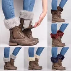 Polaina feminina com pelo para botas inverno/MM06-103