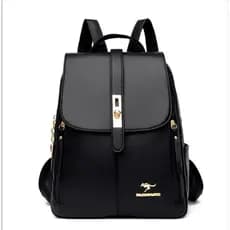 Bolsa Feminina Couro Mochila Média Sofisticada Elegante Trabalho Canguru