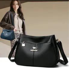 Bolsa Feminina Crossbody De Ombro Transversal Couro Pu Moda Shope