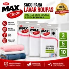 Saco Para Lavar Roupas Na Máquina 3, 5 ou 10 Saquinho de lavar Roupa na Máquina 30x40cm Intimas Novo