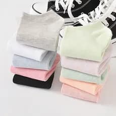 Kit 12 Pares Meia Feminina Soquete Esportiva Confortável Lisa Preta Branca Colorida 31-35 35-40