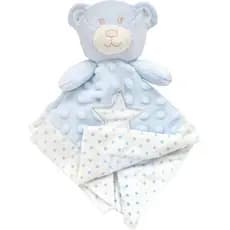 Naninha Bebe Menino Buba Antialergica para Bebê Paninho Dormir Soninho Naninha Ursinho Azul Estrela