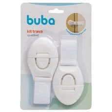 Trava de Segurança para Bebê Buba Ajuste Tecido 2 Uni Buba Armários Gavetas