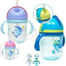 Copo Buba Canudo Silicone Tampa Retrátil 240 ml Bebê Criança Buba