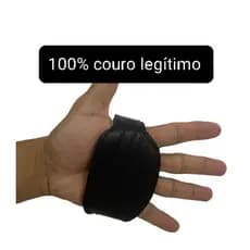 Luva de Academia Musculação Crossfit Calistenia 100% couro legítimo