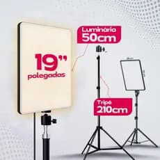 Ring Light 19 Polegadas Iluminador BIVOLT Led Foto Profissional Com Tripé 2.1M Para Live Fotografo