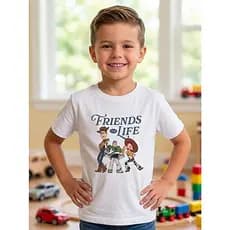 Camiseta Menino Infantil Estampa Desenho Filme Woody Buzz Lançamento Animado Envio Já