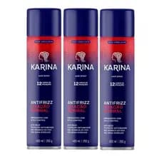 Kit c/3 Hair Spray Karina Fixação Normal 400ml Original - Envio Rápido