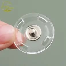 PARPERTY1 10 Unidades De Botão De Pressão , Prendedor De Acrílico Transparente Invisível Redondo DIY