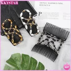 KKXYSTAR Pente De Cabelo Mágico Ferramenta De Estilo Elástico Para Mulheres Prendedor Com Contas
