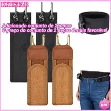 KKXYSTAR 1/2 Peças Cinto Preguiçoso Estilo Gancho Ajustável Conveniente , Velcro Elástico , Fivela De Cintura De Unissex