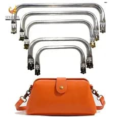 Alça De Estrutura De Bolsa De Metal SHGIRLRL , Fecho De Beijo De Bronze Antigo Para Costura , Braçadeira De Tubo De Alum
