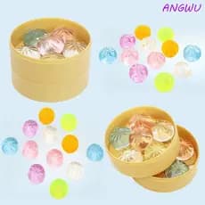 ANGWU Mini Bolinhos Squishy , Cristal Bonito Pitada Steamer Bun Toy , Fidget Com Vaporizador Brinquedo Sensorial Espremí