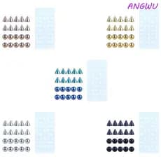 ANGWU Falso Lip Stud Punk Geométrico Aço Inoxidável Sem Piercing Com Adesivo Masculino Joias