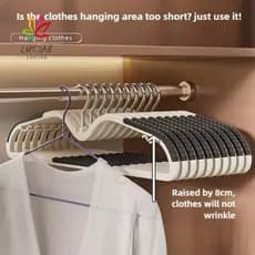 LUCIAE Rack De Roupas , Conjunto De 10 Peças , Economizando Espaço , Cabide De Pescoço Curto , Design Estreito