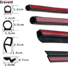 Tira Vedação SUNSET Universal para Porta Carro, Borracha Adesiva Isolante Contra Ruído Poeira