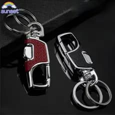 Chaveiro de Carro SUNSET - Porta-Chaves Um Clique, Espesso e Antiperda, Acessório Masculino Portátil Simples