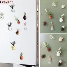 SUNSET Mini Vaso Ímãs Geladeira Cerâmica Durável Decoração Quadro Branco Casa