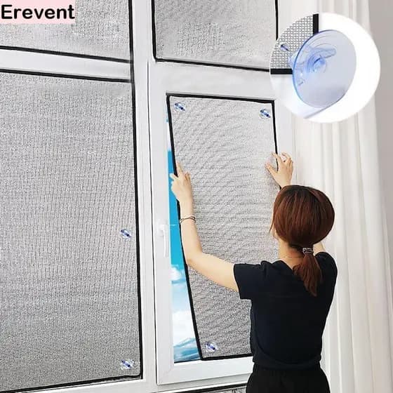 SUNSET Película Isolamento Janela Alumínio Anti-UV Removível Dupla Face com Ventosa para Casa