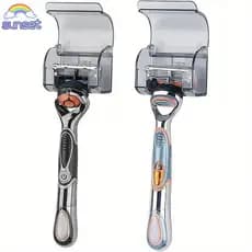 Suporte De Navalha SUNSET , Montado Na Parede À Prova De Poeira D'água , Rack De Barbear Autoadesivo De Material Plástic