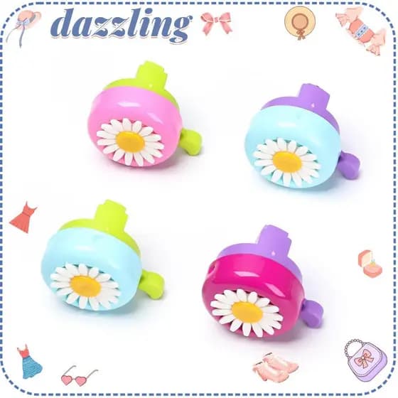 ROSEP 1 Pç Buzina De Bicicleta/Guiador Infantil Com Alarme Multicolorido/Flor/Margarida