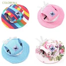 Boné De Cachorro Multicolorido / Multicolorido Para Pet / Acessórios De Praia