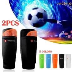 VALENE Caneleiras Meias De Proteção Para Acessórios Esportivos De Nylon Com Equipamento De Futebol De Bolso Apoio