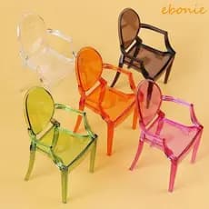 Modelo De Cadeira De Braço Simulado EBONIE , Cena Lazer Multicolorida Para Casa De Bonecas , Minimalismo