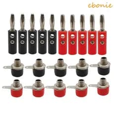 Plugue Banana EBONIE 4 Mm , Conector Terminal Macho E Fêmea De Montagem Em Painel
