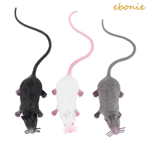 EBONIE Decoração De Festa Brinquedo Realista Adereço Halloween Rato Falso